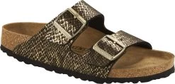 Birkenstock Arizona -Birkenstock birkenstock unisex arizona shiny python black microfiber 1019372 79659.1686256705