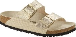 Birkenstock Arizona -Birkenstock birkenstock unisex arizona shiny python eggshell microfiber 1019374 79979.1686256705
