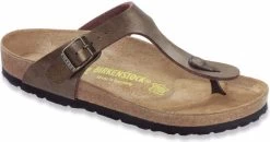 Birkenstock Women's Gizeh -Birkenstock birkenstock women gizeh golden brown birko flor 14394 71965.1657894815