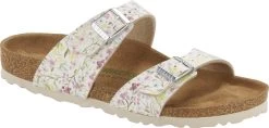 Birkenstock Women's Sydney Vegan -Birkenstock birkenstock womens sydney vegan watercolor flower white 1018603 18258.1657897981