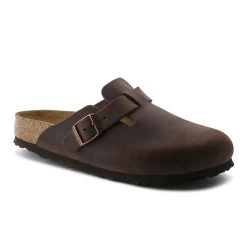 Birkenstock Boston - Habana Oiled Soft Footbed (Regular Width)